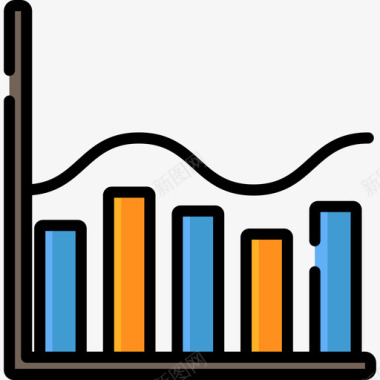 条形素材条形图业务分析4线性颜色图标图标