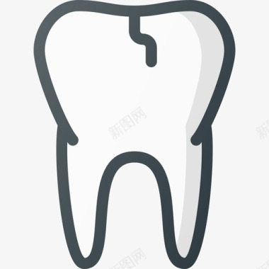刷牙的牙齿牙齿医疗保健4线颜色图标图标