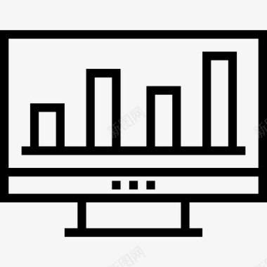 条形图数字营销38线性图标图标