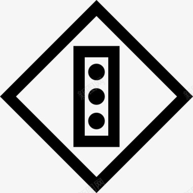 红绿灯交通标志6线形图标图标