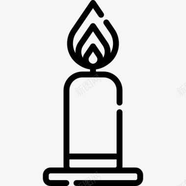 蜡烛庆祝活动3直线图标图标