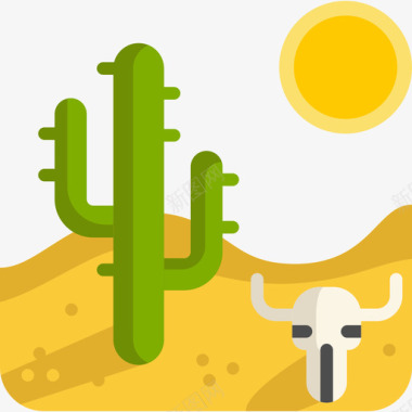 沙漠旅行地点表情符号2平坦图标图标