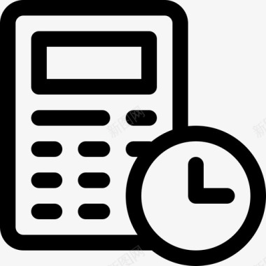 5s管理计算器时间管理5线性图标图标