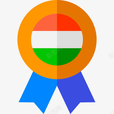 大徽章印度独立日徽章图标图标