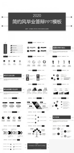 黑白简洁名片简洁黑白论文答辩