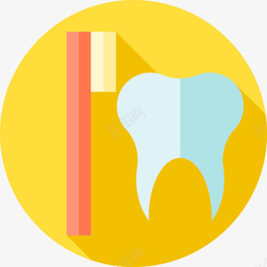 护理牙科护理健康生活方式8扁平图标图标