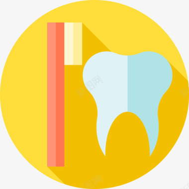 国外生活牙科护理健康生活方式8扁平图标图标