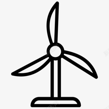 风电家用风车替代电力住宅风车图标图标