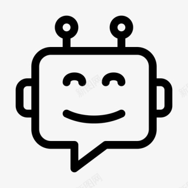 2018年招聘聊天机器人人工智能机器人图标图标