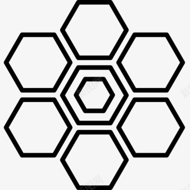 行业15年hivehexagon行业图标图标