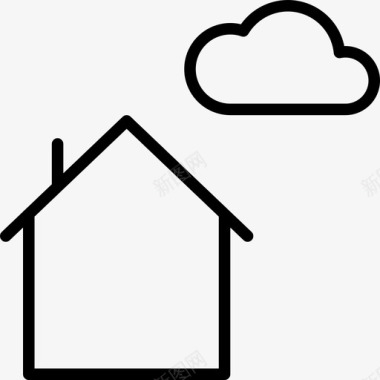 家房子云图标图标