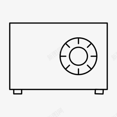 保险箱储物柜财富图标图标