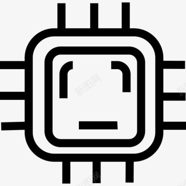 数据分析矢量图Cpu数据分析2线性图标图标