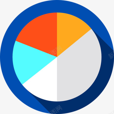 饼图工作简历8扁平图标图标