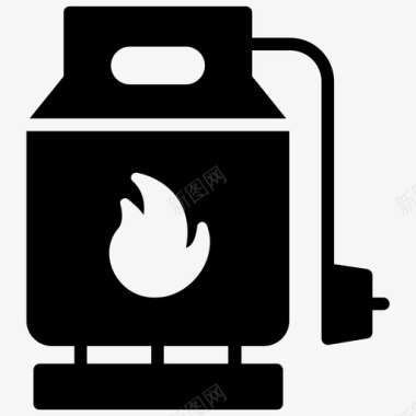 天然气天然气钢瓶丙烷图标图标