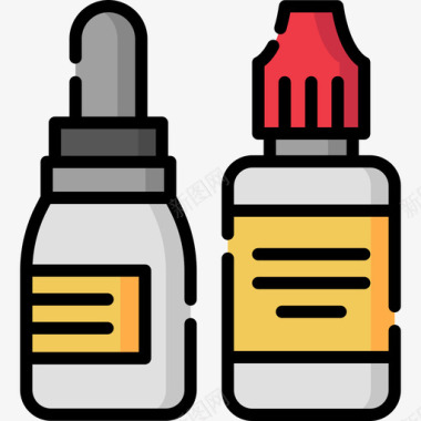 医用药箱眼药水医用52线性颜色图标图标