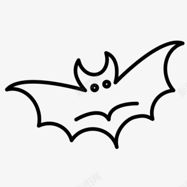 蝙蝠动物飞行图标图标