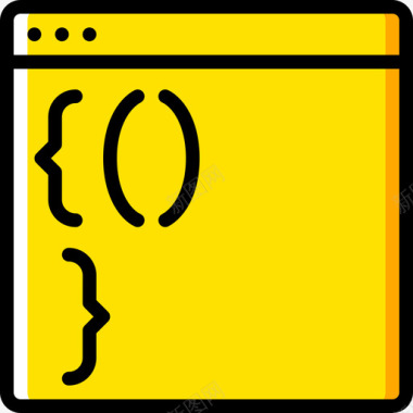 免抠素材浏览器开发25黄色图标图标