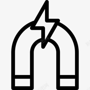 电磁学电磁学科学20线性图标图标