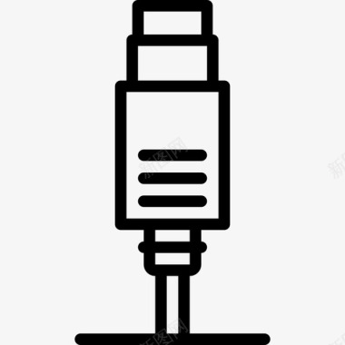 矢量连接器插头连接器电缆2线性图标图标