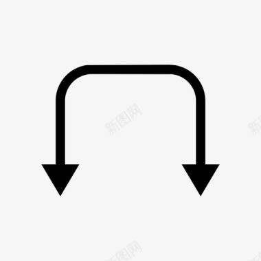 细边箭头连接方向图标图标