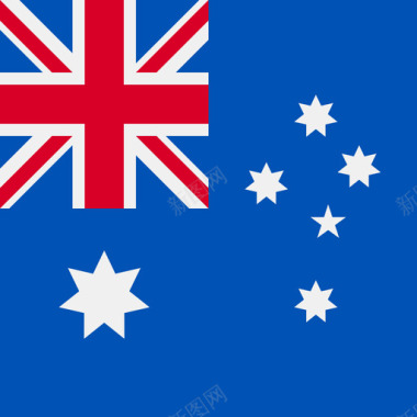 澳大利亚澳大利亚方形国家简单旗帜图标图标
