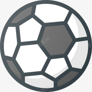 足球运动足球运动56线颜色图标图标