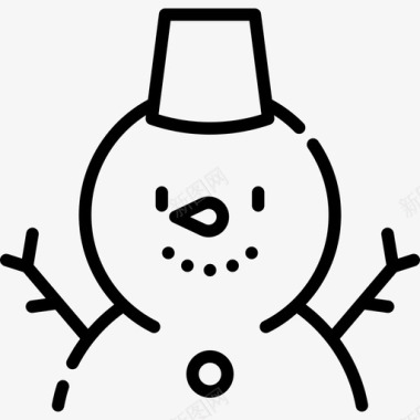 雪人圣诞化身6直线型图标图标