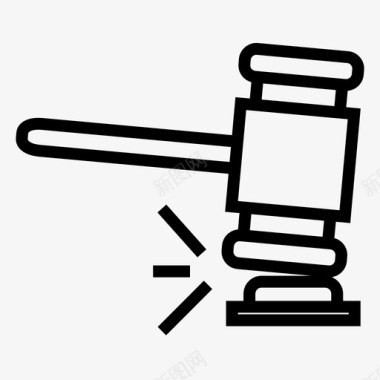 律师法庭木槌法官图标图标