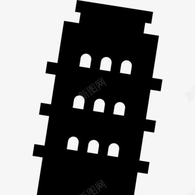 比萨登场意大利比萨斜塔5号图标图标