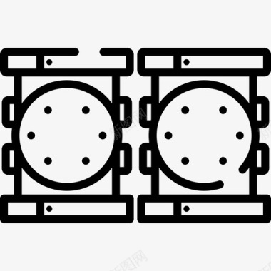 冲浪滑板护膝滑板6直线型图标图标