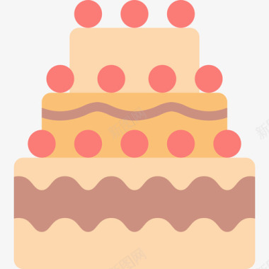 蛋糕美食6扁平图标图标
