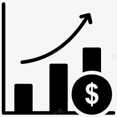 业务增长销售增长业务分析业务绩效图标图标