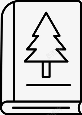 圣诞书圣诞树故事书图标图标