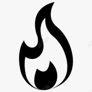 火焰图标火焰燃烧灼热图标图标