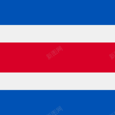 国家哥斯达黎加方形国家简单旗帜图标图标