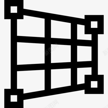 网格装置网格照片编辑工具2线性图标图标
