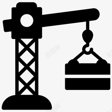 自动化工程塔式起重机建筑起重机固定式起重机图标图标