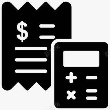 收据财务管理簿记预算图标图标