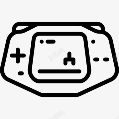 复古花插GameBoyAdvance复古科技2直线型图标图标