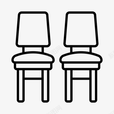餐厅椅子餐厅家具图标图标