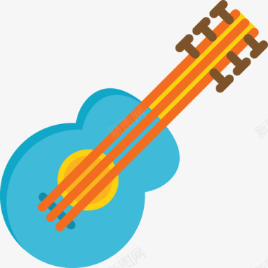 潮流吉他矢量素材吉他partyjunina3扁平图标图标