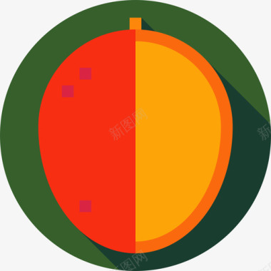 水仙芒果芒果健康食品4平淡图标图标