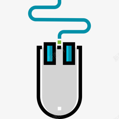 复古鼠标鼠标复古电子10线性颜色图标图标