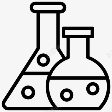 实验器皿实验室玻璃器皿化学烧瓶临床研究图标图标