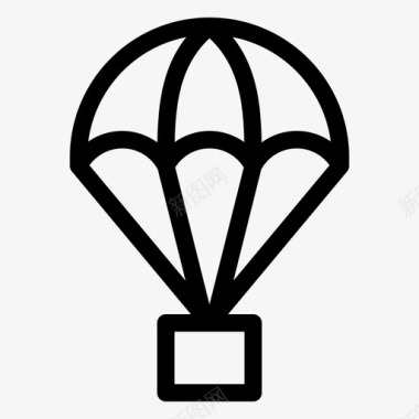 2018年招聘降落伞飞行高空图标图标