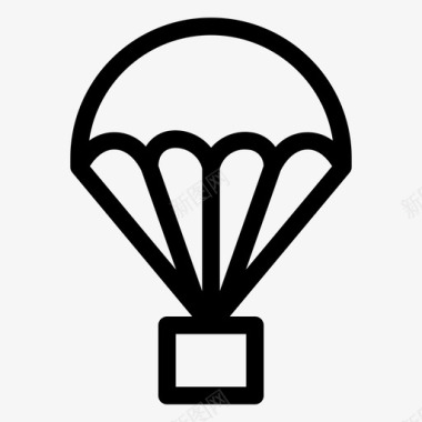 2018年招聘降落伞飞行高空图标图标