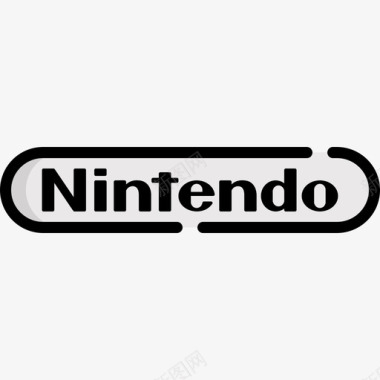 任天堂视频游戏logo2线性颜色图标图标