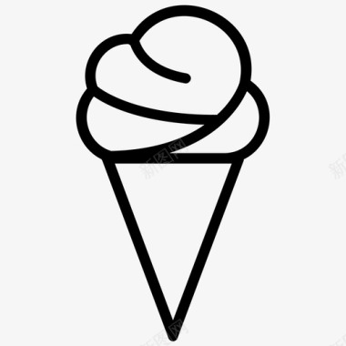 笑脸糖果冰淇淋筒甜点冰淇淋图标图标