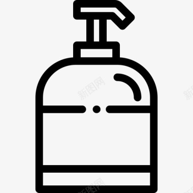 手洗浴室用品2线性图标图标